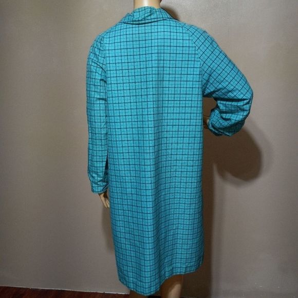 Vintage 70s Expressly for J.C.Penny turquoise coat, sz XL - Picture 2 of 12